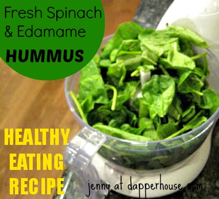 eating healthy recipe spinach edamame  hummus @dapperhouse