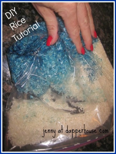 @dapperhouse #DIY colored rice #ART #Education blue