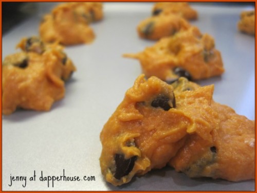 spoon onto cokie sheet #pumpkin #shop #walmart #cbias #STAROliveOil #baking