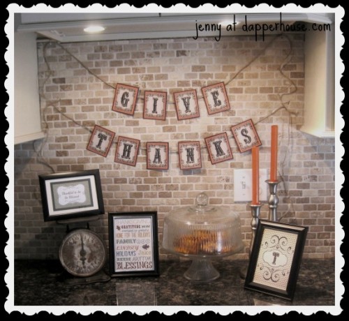 #Thanksgiving Give Thanks #DIY Designer #Decor @dapperhouse post