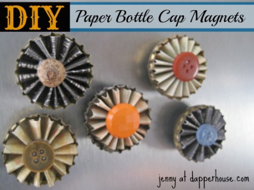 #DIY #paper #scrapbook #floral #buttons #magnet #fridge #gift #hostess #teacher @dapperhouse 1