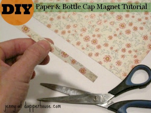 #DIY #paper #scrapbook #floral #buttons #magnet #fridge #gift #hostess #teacher @dapperhouse 6