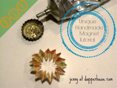 #DIY #paper #scrapbook #floral #buttons #magnet #fridge #gift #hostess #teacher @dapperhouse 7