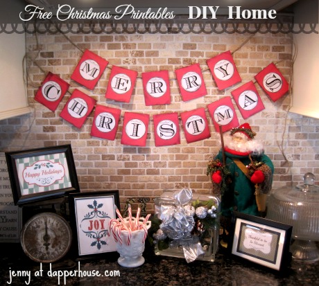 Diy Free Printables Merry Christmas Banner And Pics Tutorial