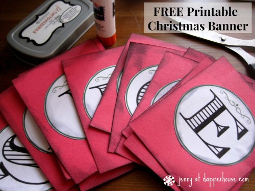 #free #christmas #printables #download @dapperhouse #banner Merry Christmas Home Decor 1
