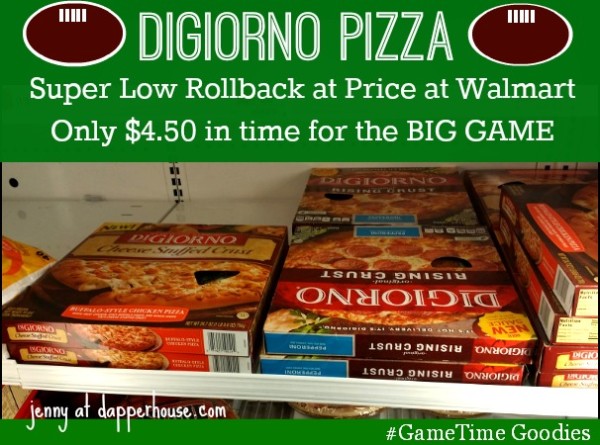 DiGiorno Pizza on Rollback Price at Walmart for $4.50 for #GameTimeGoodies #walmart #shop #cbias