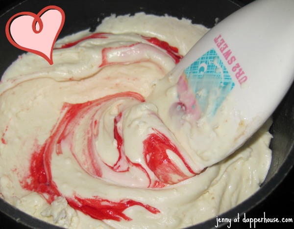 Pink White Chocolate Melting in a pan for Valentines Day Popcorn to make with kids