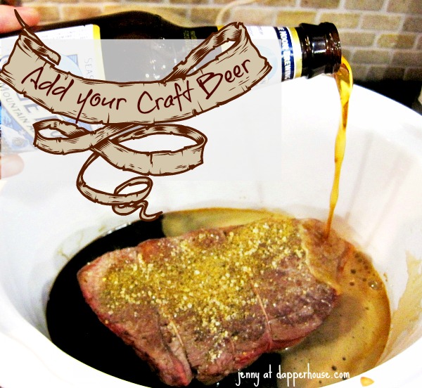 Slow Cooker Crock Pot Roast Beef Recipe Add the Craft Beer Pull Apart Melt in your Mouth @dapperhouse #beer #recipe