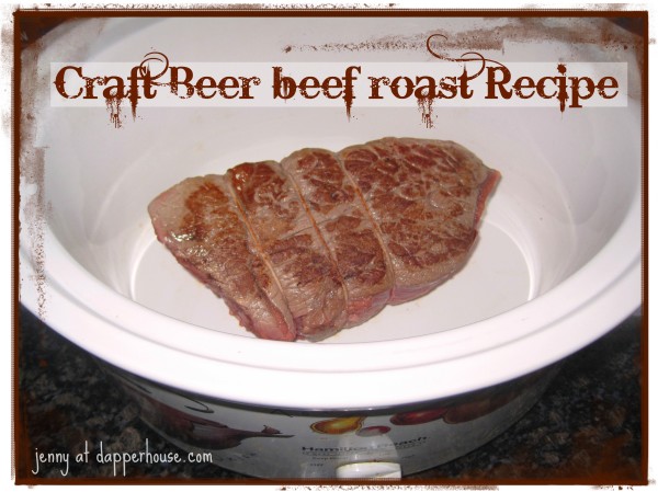 Slow Cooker Crock Pot Roast Beef Recipe Craft Beer Pull Apart Melt in your Mouth Seared Outside Skillet@dapperhouse #recipe