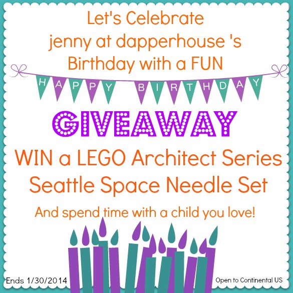 jenny at dapperhouse @dapperhouse birthday #giveaway #lego Seattle Space needle contest