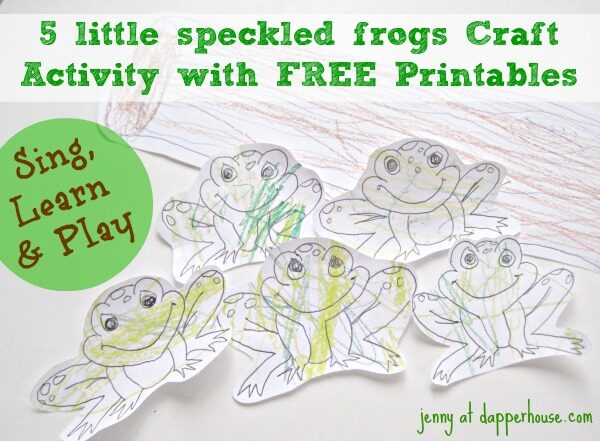 Five Little Speckled Frogs Song & Activity – Free Printables