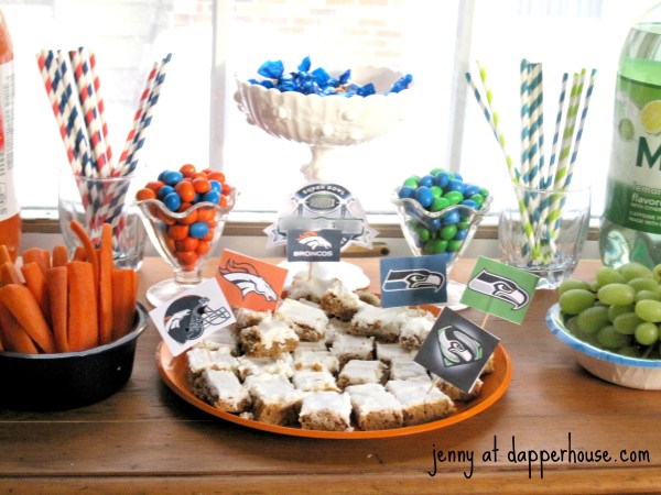 DIY Ideas for football party home vs away team colors dueling tablescapes @dapperhouse