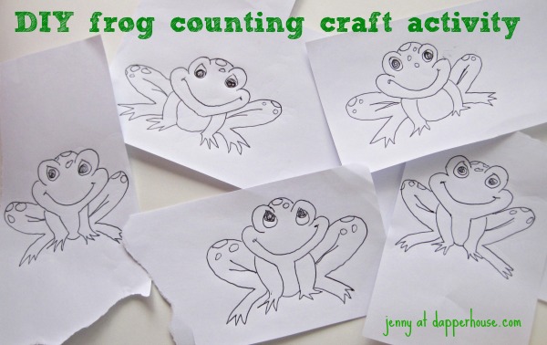 DIY frog counting craft activity and song for young children @dapperhouse