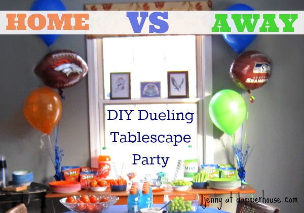 Home VS Away Team Football Party Dueling Tablescape Theme DIY @dapperhouse