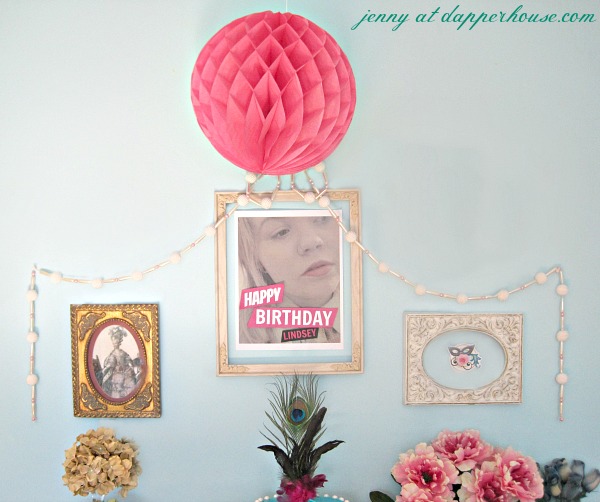 Marie Antoinette inspired birthday party wall decor DIY and free printables from jenny @dapperhouse