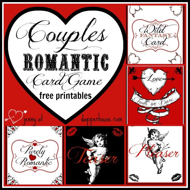 Romantic Card Game for Adult Couples free printables