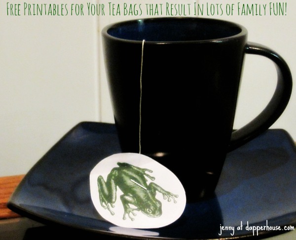 free printables for cool tea bag decor for family fun and office gossip @dapperhouse