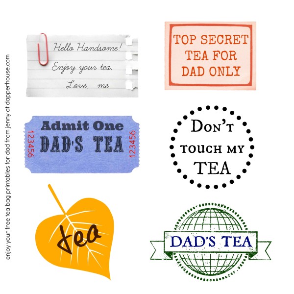 free tea bag printables for him dad husband @dapperhouse be a supermom