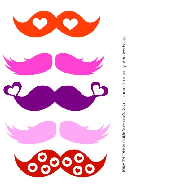 free valentine's day printable mustaches @dapperhouse