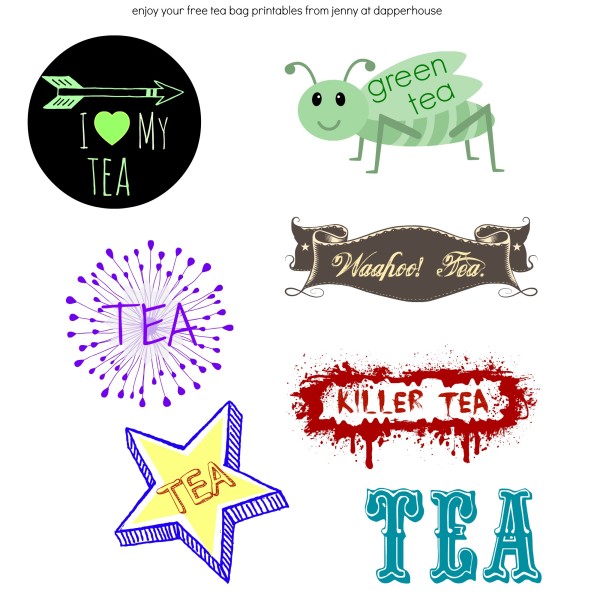 tea bag printables cool fonts design free @dapperhouse