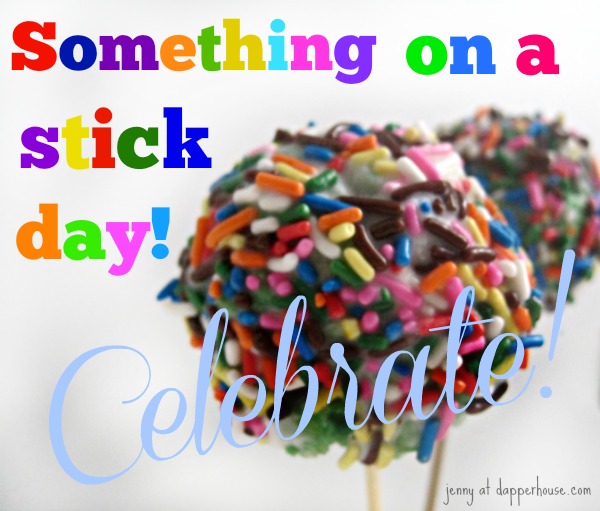 Celebrate something on a stick day with this colorful treat recipe for kids @dapperhouse