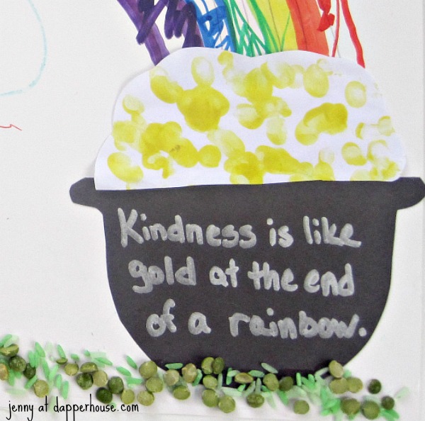 Kindness is like the gold at the end of the rainbow Craft and Activity @dapperhouse