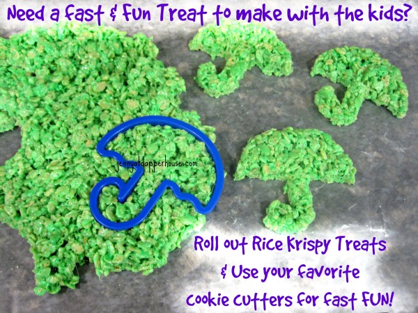 Use cookie cutters and rice krispy treats for fast fun treats with the kids @dapperhouse