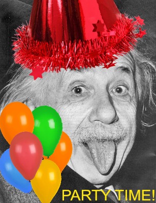 albert-einstein party time