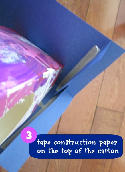 DIY Easy kids craft birdhouse from a milk carton @dapperhouse Step 3