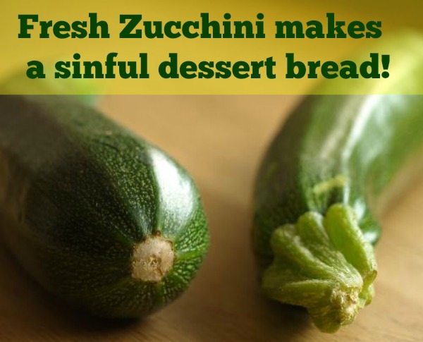 Fresh Zucchini makes a sinful dessert bread @dapperhouse #recipe