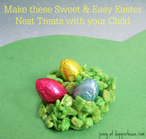 Make these sweet and easy Easter nest trests with your child today @dapperhouse