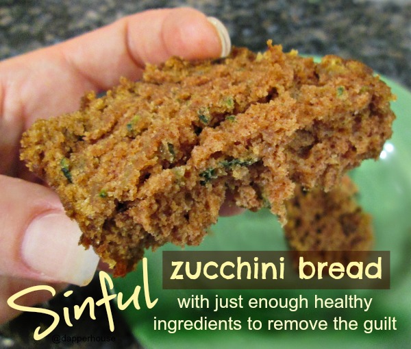 Sinful zucchini bread with just enough healthy ingredients to remove the guilt @dapperhouse