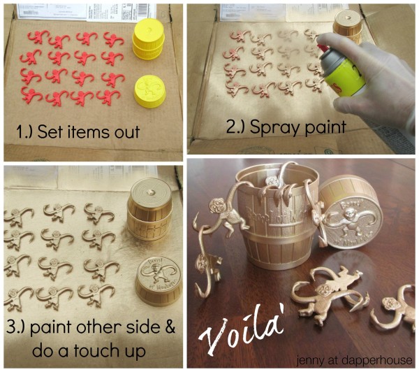 Easy as one, two, three to spray paint common items for a fun and solid gold Father's Day Gift @dapperhouse