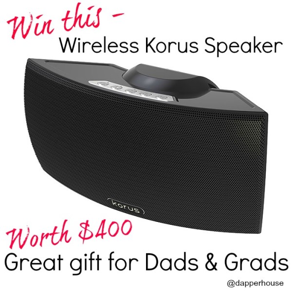 Win this $400 Korus Speaker for dads and grads @dapperhouse