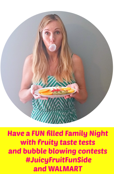 Have a fun filled Family Night with fruity taste tests and bubble blowing contests #JuicyFruitFunSide @WALMART #cbias #shop @dapperhouse