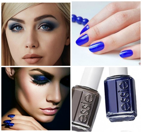 Make up and nails trending for Fall and Winter 2014 Blue Hue is all in this season @dapperhouse How to wear it