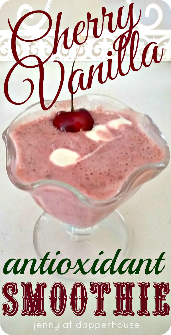 cherry vanilla antioxidant smoothie with pro biotics @dapperhouse