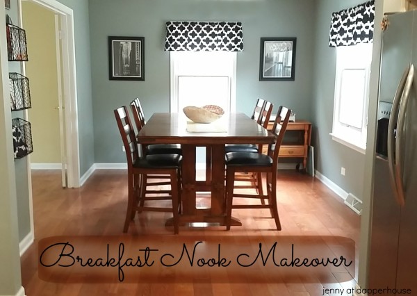 Breakfast Nook Makeover Before and After from jenny at dapperhouse