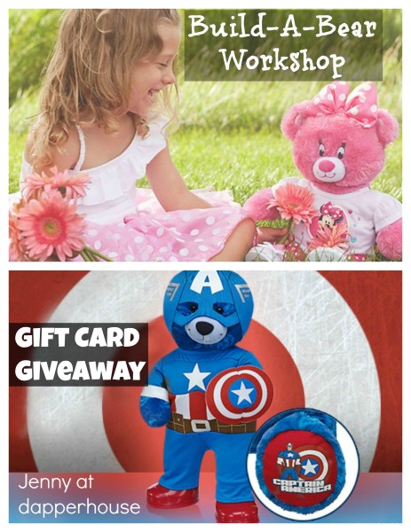Build-a-Bear Gift Card Giveaway from Jenny at dapperhouse for National Teddy Bear Day September 9th