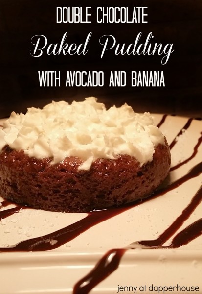 Double Chocolate Baked Pudding Original #Recipe with Avocado and Banana from Jenny at Dapperhouse