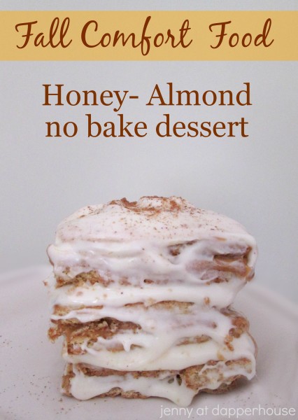 Fall Comfort Food Honey Almond no bake dessert @dapperhouse