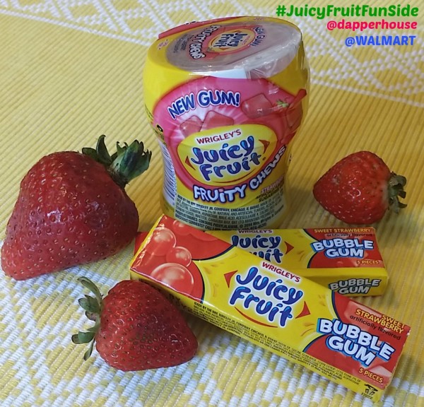 #JuicyFruitFunSide #cbias #shop Sweet Strawberry Bubble Gum and Fruity Chews @walmart @dapperhouse