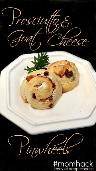 Prosciutto & Goat Cheese Pinwheels #momhack #recipe jenny at dapperhouse