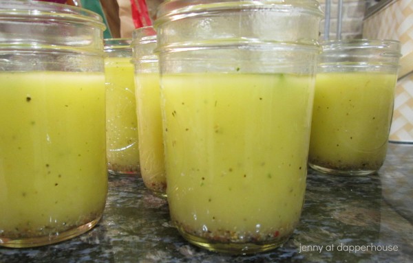 Fresh Lemon Basil Salad Dressing recipe in mason jars for great gifts jenny at dapperhouse