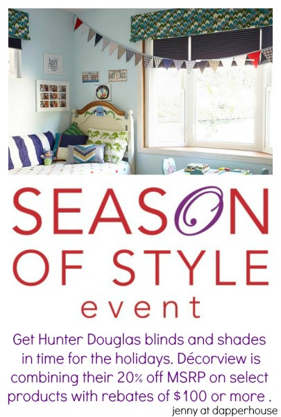 Wow. Get some great Hunter Douglas blinds and shades before the holidays. Décorview is combining their 20 off MSRP on select products with a Hunter Douglas rebate of $100 or more . See the offer at #Ad httpgoo.glQRe6l4