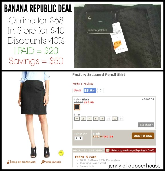Banana Republic Deal Jacquard Pencil Skirt Deal #Sponsored @shopular @bananarepublic #deals #shopping