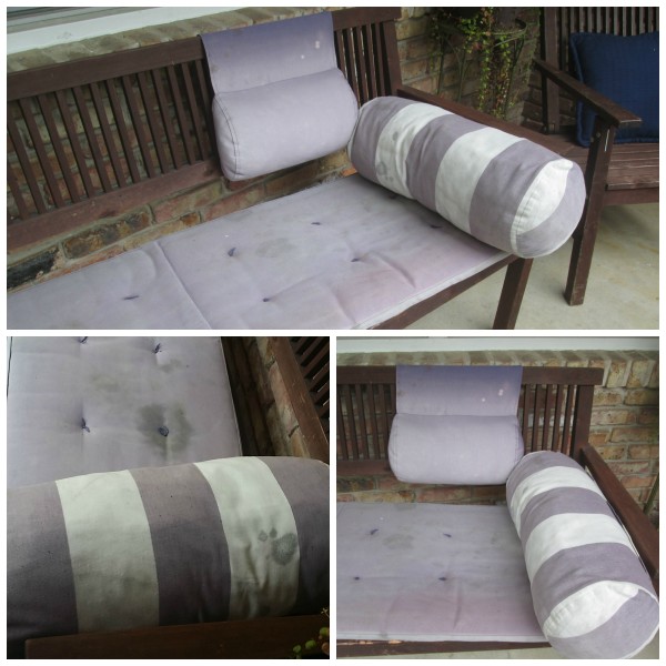 How to Refresh Your Patio Furniture Cushions with #paint #DIY #upcycle