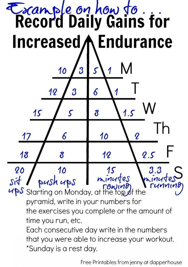 Example of Logging Daily Success for Fitness Inspiration to Challenge Yourself and Build Endurance @dapperhouse