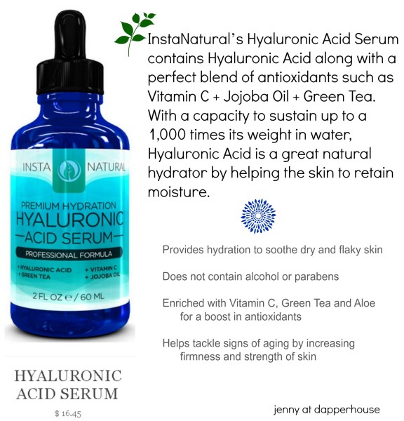 Premium Hydration Hyaluronic Acid Serum @InstaNatural @dapperhouse