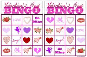 Free Printable Valentine's Day BINGO Cards Game - Jenny at dapperhouse